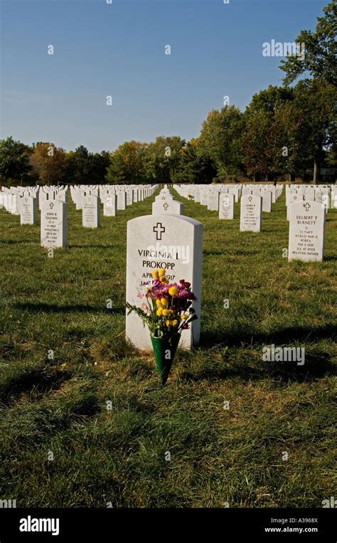 Camp Butler National Cemetery near Springfield, Illinois Stock Photo ...