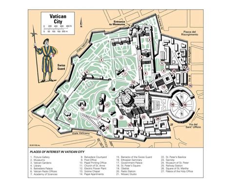 Vatican museums map - Map of Vatican museum layout (Southern Europe ...