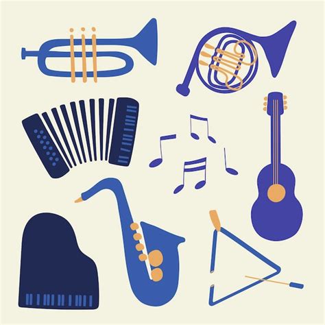 Free Vector | Jazz music instruments sticker, retro design ...