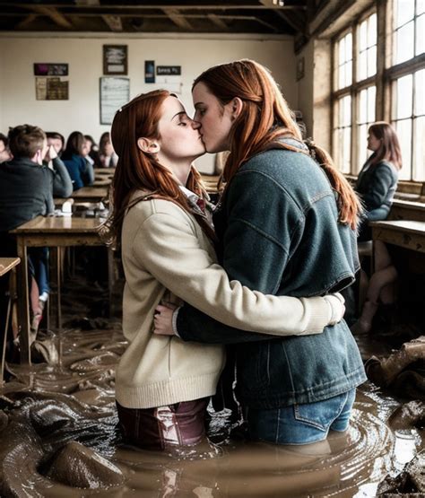 Hermione kissing Ginny while sinking in mud. by Jtggtj on DeviantArt