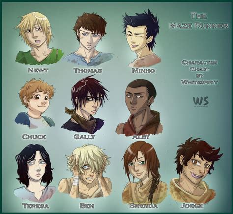 The Maze Runner - Character Chart by whitespirit on DeviantArt | Maze ...