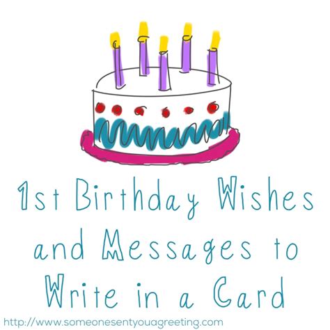 1st Birthday Wishes and Messages to Write in a Card - Someone Sent You ...