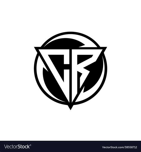 Cr logo monogram design template Royalty Free Vector Image