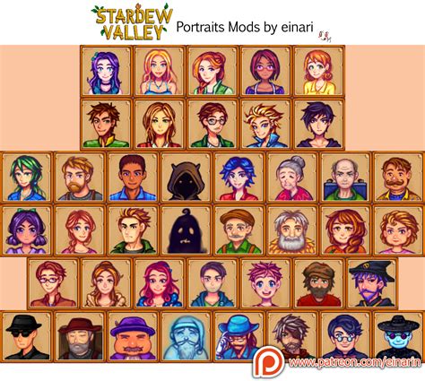 [Mods] ALL Villager Portraits in Stardew Valley by our-times on DeviantArt