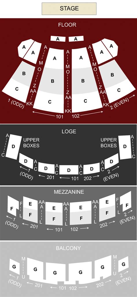 Palace Theater Seating Chart