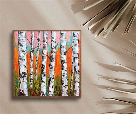 Birch Tree Painting Birch Grove Original Artwork Birch Trees - Inspire ...