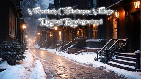 Victorian Christmas Village Digital Backdrop for Compositing Holiday ...