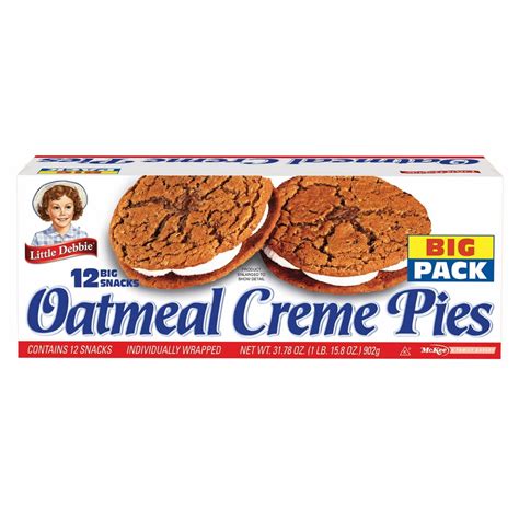 Little Debbie Oatmeal Creme Pies, 12 pk./31.78 oz. - Walmart.com ...