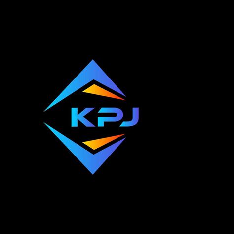 KPJ abstract technology logo design on Black background. KPJ creative ...