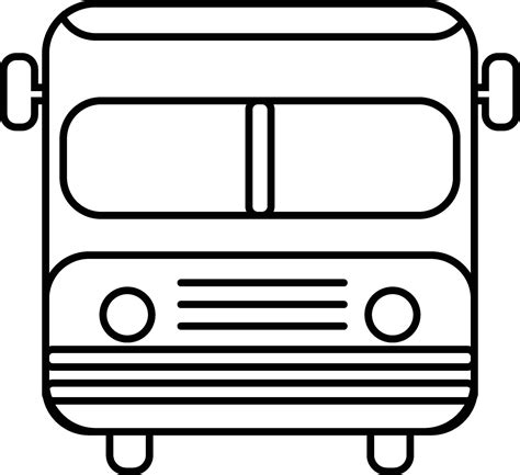 Front view of Bus made with strokes. 25327462 Vector Art at Vecteezy