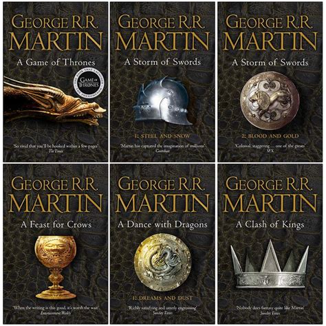 A Song of Ice and Fire Series 6 Books Collection Set By George R.R ...