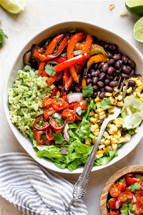 grilled veggie burrito bowls with green rice - plays well with butter