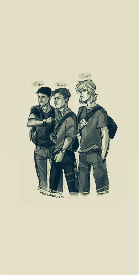 Maze Runner Fanart - Minho, Thomas e Newt | Maze runner, Novel ...