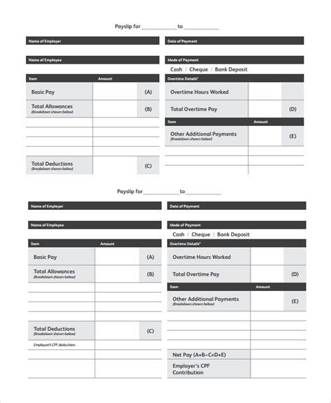 Sample Payslip Templates - 8+ Free Documents Download in PDF, Word