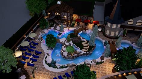 New Pool Design for The Inn at Christmas Place | Lucas Lagoons