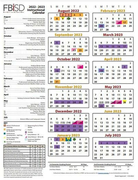 2023 2024 School Year Calendar Approved At The April 6 2023 Board ...