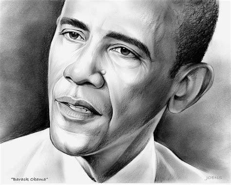 President Barack Obama Drawing by Greg Joens