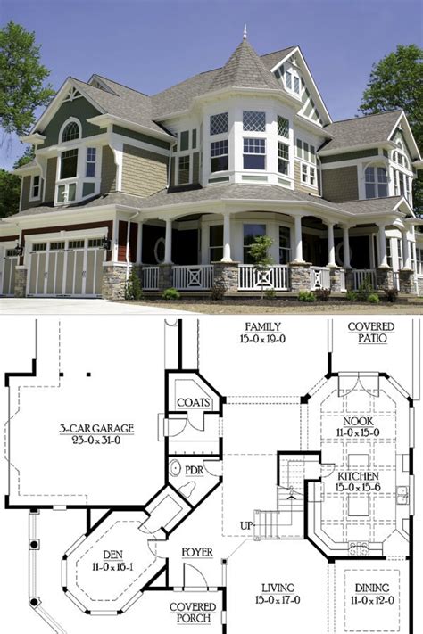 4-Bedroom Two-Story Luxurious Victorian Home (Floor Plan) | Victorian ...