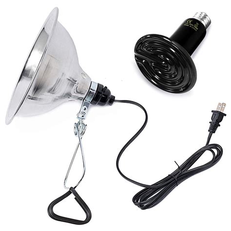 Simple Deluxe 100W Infrared Ceramic Reptile Heat Lamp Bulb & 150W Clamp ...