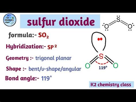 Bond angle, molecular geometry of SO2(sulfur dioxide) , by khushboo ...