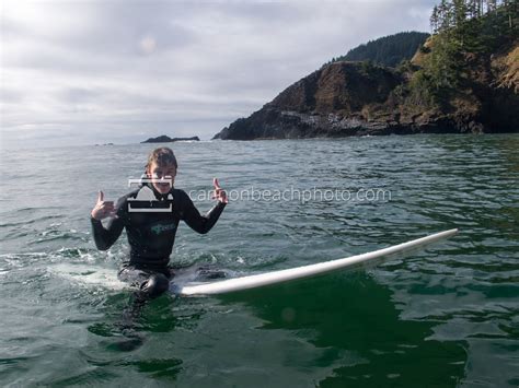 Surfer Pose at Ecola State Park - Cannon Beach Photo