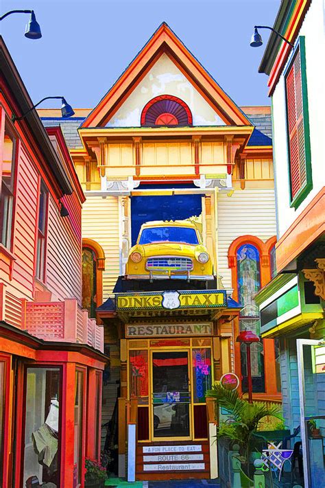 Restaurant In Downtown Bar Harbor Maine Photograph by Randall Nyhof