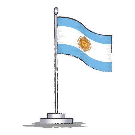 Ilustración De Vector De Bandera Argentina PNG ,dibujos Bandera ...