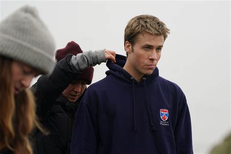 The Crown star Ed McVey seen jogging through St Andrews as filming ...