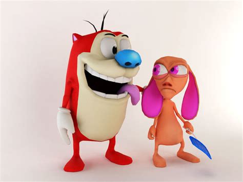 Ren and Stimpy Characters 3D asset | CGTrader