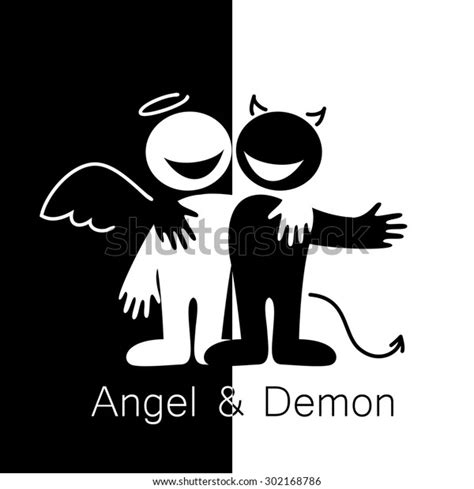 Angels Demons Symbols Good Evil: เวกเตอร์สต็อก (ปลอดค่าลิขสิทธิ์ ...