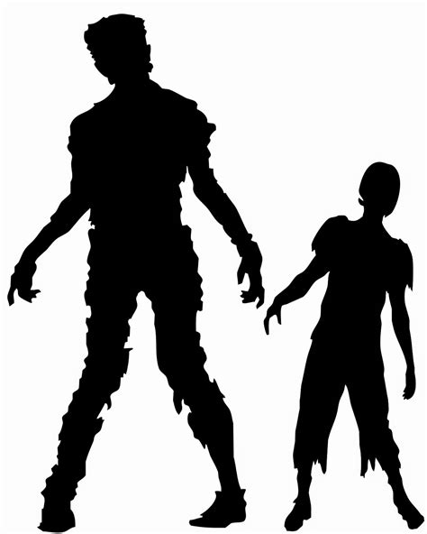 Zombie silhouette, Zombie art, Halloween silhouettes