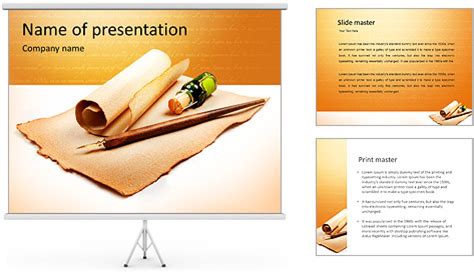 Papyrus PowerPoint Template & Backgrounds ID 0000006377 ...