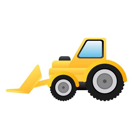 construction bulldozer cartoon vector illustration isolated object ...