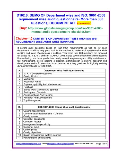 Contoh Laporan Audit Internal Iso 9001 2015 Set Kantor - Riset