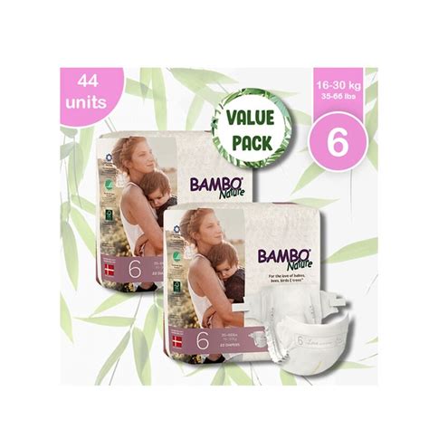 Bambo Nature Eco-friendly diapers, size 6, value pack 16-30kg (44 ...