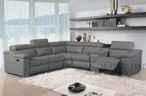 Birt Leather Sectional Sofa With Recliners | ubicaciondepersonas.cdmx ...