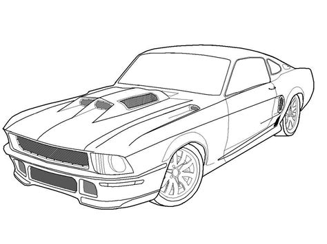 Car drawing ford gt500