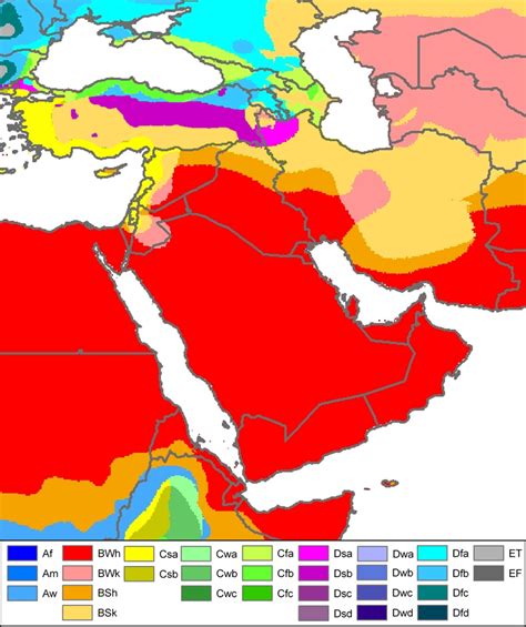 Saudi Arabia’s Köppen climate classification map[257] is based on ...