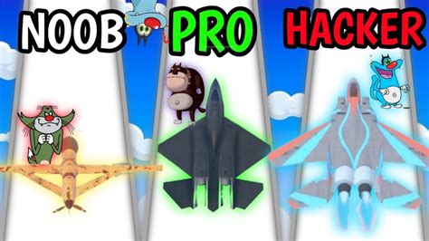 Oggy vs Jack vs BoB | In Aeroplane Evolution | NOOB vs PRO vs HACKER ...