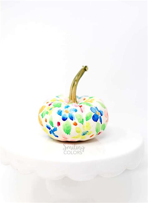 Floral Painted Pumpkin | FaveCrafts.com