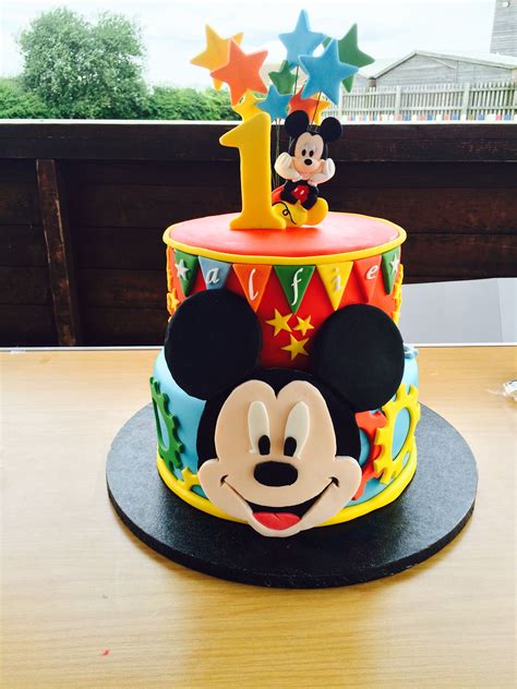 Mickey Mouse Cake Decorations - birthday card message