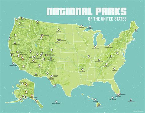 Printable National Parks Map