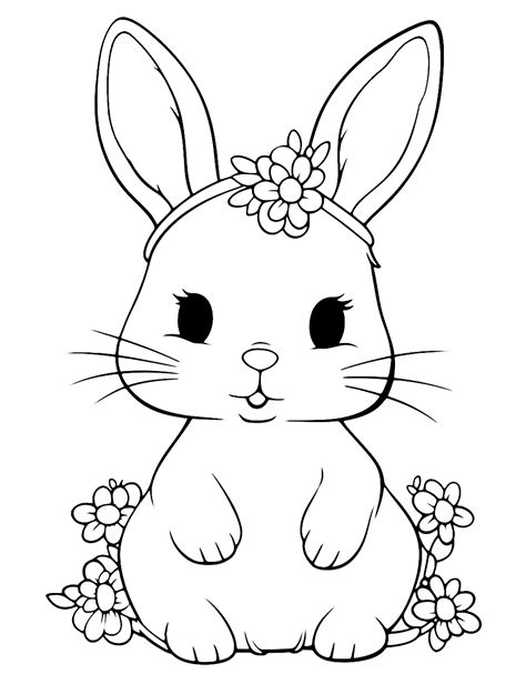 50 Cute Coloring Pages: Free Printable Sheets | Bunny coloring pages ...