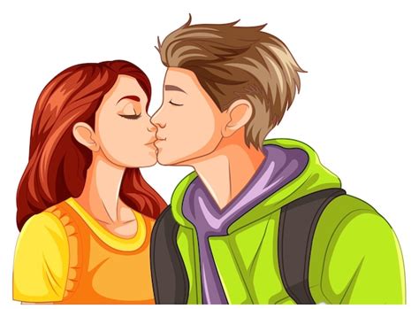 Couple Cartoon Kiss Images - Free Download on Freepik