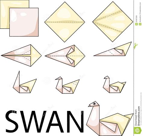 Origami Swan Royalty Free Stock Images - Image: 31697569 | Diagramas 2 ...