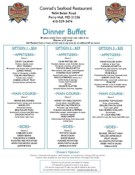 Create Your Own Dinner Buffet Menu Catering By The Family, 58% OFF