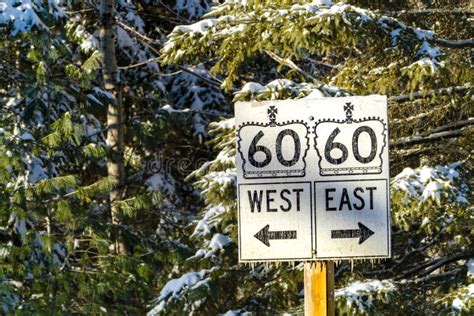 Ontario Highway 60 Direction Road Signs Editorial Photography - Image ...