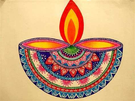 Diwali Diya Mandala Art | Doodle art designs, Book art drawings, Cute ...