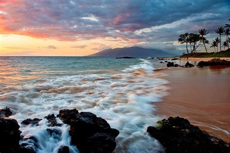 Maui Beach Sunset Wallpaper - WallpaperSafari