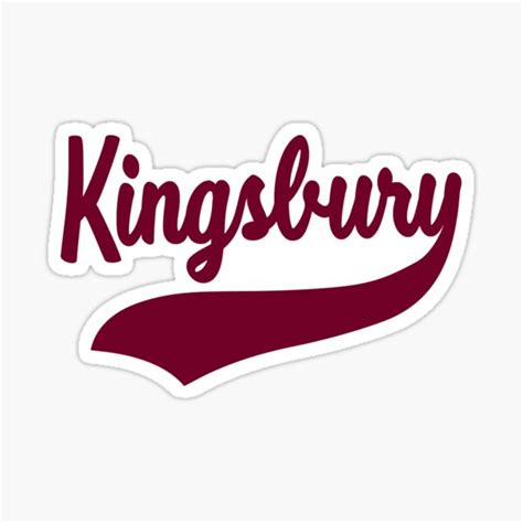 "Kingsbury High School Memphis 90s Gym Logo Maroon" Sticker by ...